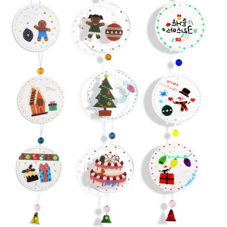 투명 DIY 모빌 썬캐쳐 10인용 겨울 미술놀이용품 DIY썬캐쳐