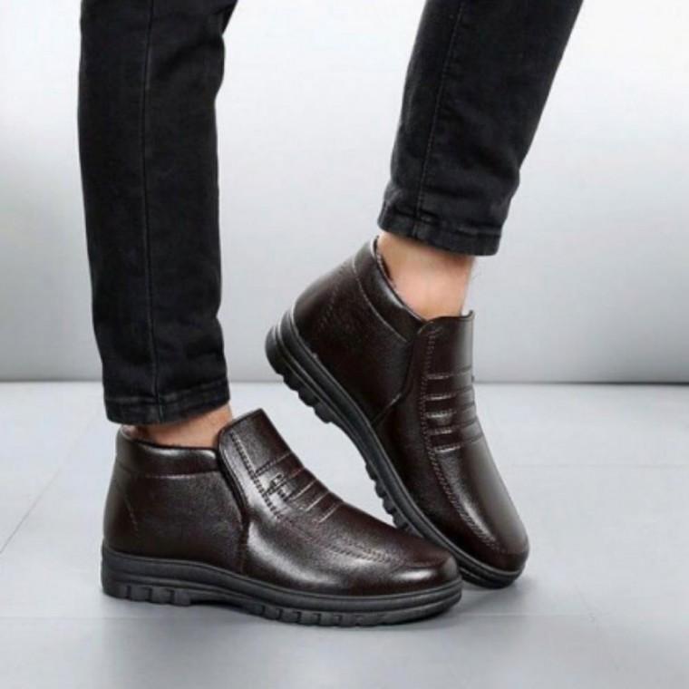 겨울 정장캐쥬얼 방한 슈즈 털구두 남성 수트