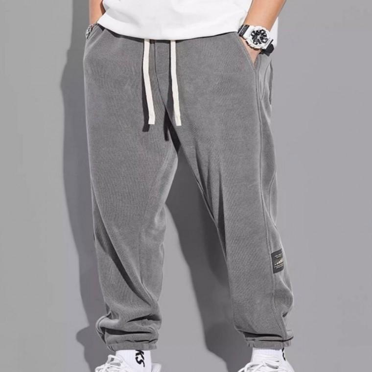 옆패치 조거팬츠 밴딩 바지 방한 남자 코듀로이 겨울