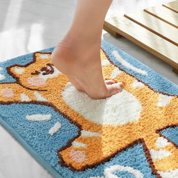 인테리어 극세사 다용도 고양이 발매트 2color