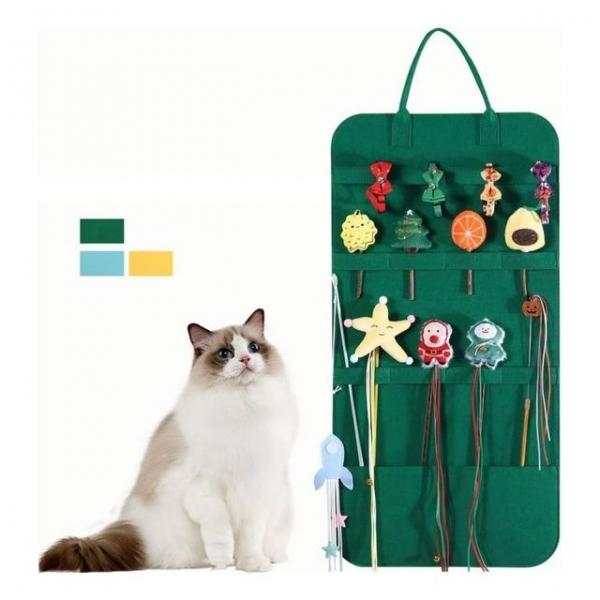 키밍 고양이 낚시대 정리함 벽걸이 보관대 거치대