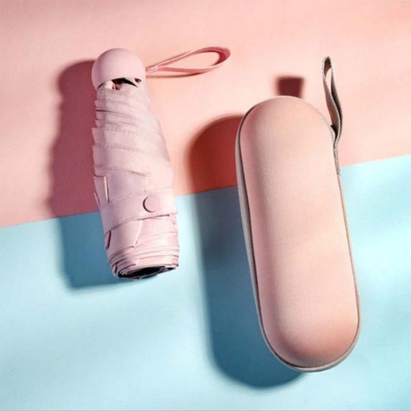 캡슐 미니 양우산 양산 초경량 햇빛차단 파우치 포함