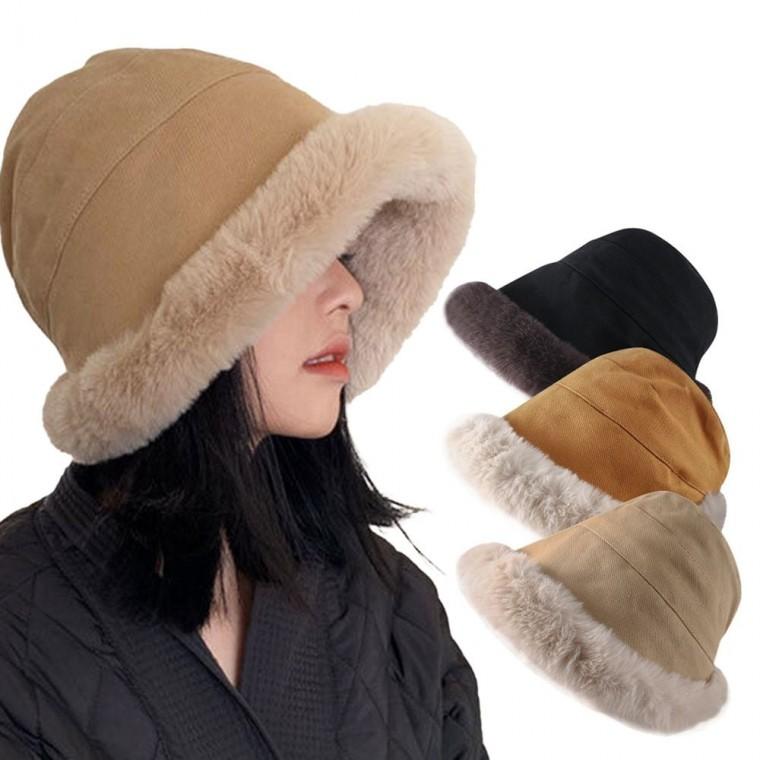 털 모자 골덴 버킷 겨울 여성 햇 벙거지 퍼 퍼버킷햇 버킷햇 벙