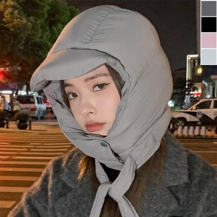 패딩 바라클라바 1P 겨울 페이크 후드 패션 방한 모자 귀도리모자 달이모자 귀마개패딩모자 패딩후드