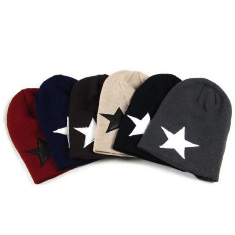 스타 비니 모자 가을 겨울 남성 여성 뜨게 니트 모자