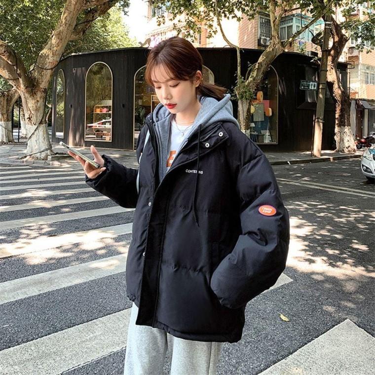 여성 페이크 후드 패딩점퍼 캐주얼 겨울 웰론여성점퍼