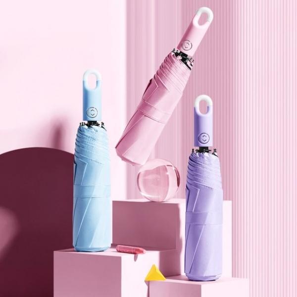 고리 3단자동우산 햇빛가리개 암막양산 우양산