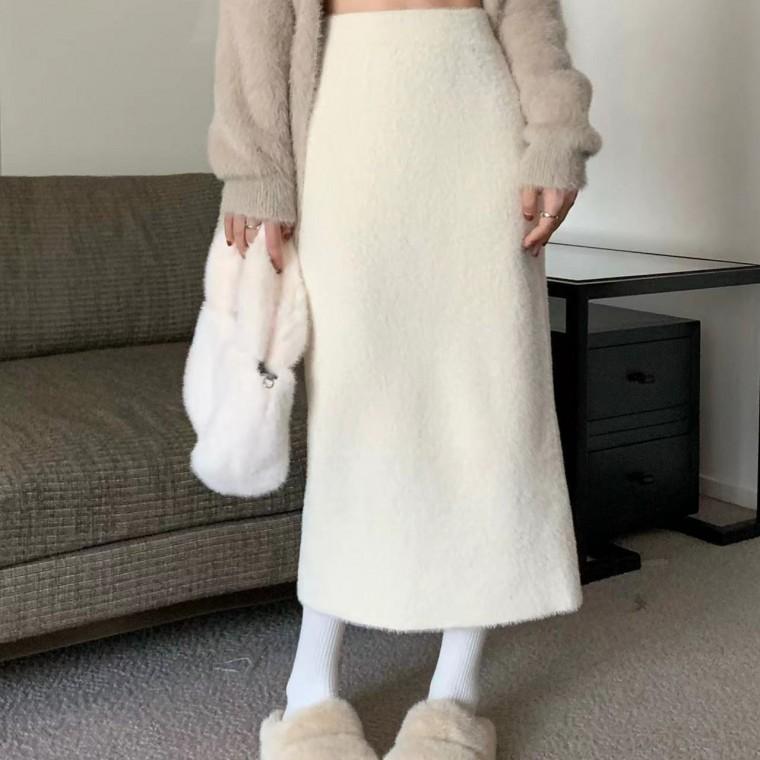 여성 소프트웜 보송 롱스커트 겨울 스커트 SSH-171