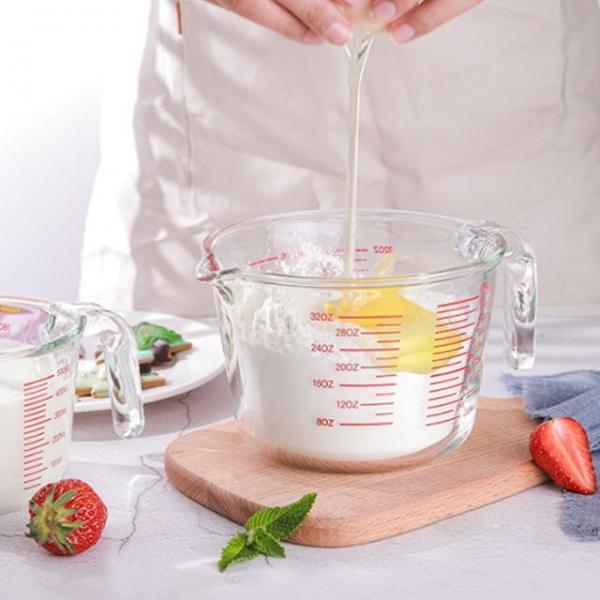 내열 유리 계량컵 이유식 비커 눈금컵 계량용품 500ML