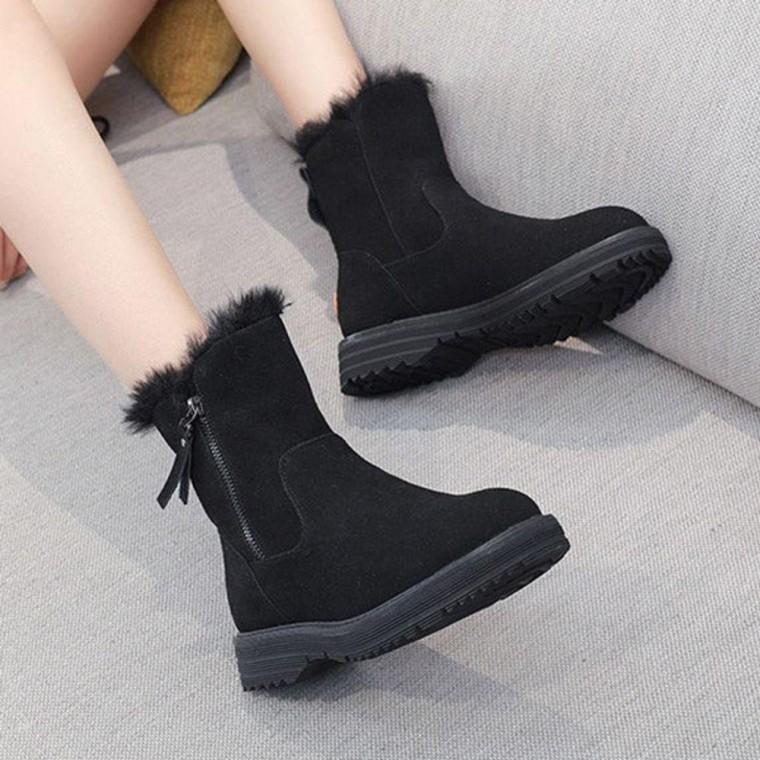 EA 겨울 방한 스웨이드 앵클 숏 부츠 여성 2컬러