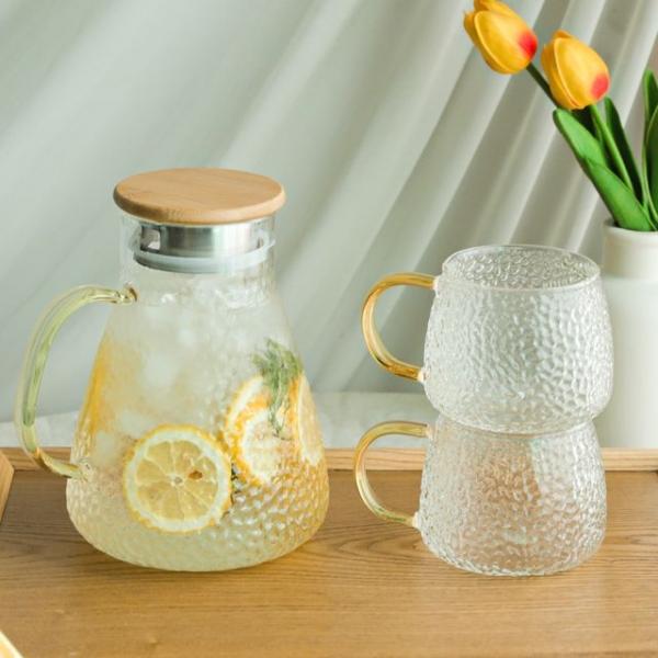 홈카페  내열유리 물병 컵 세트