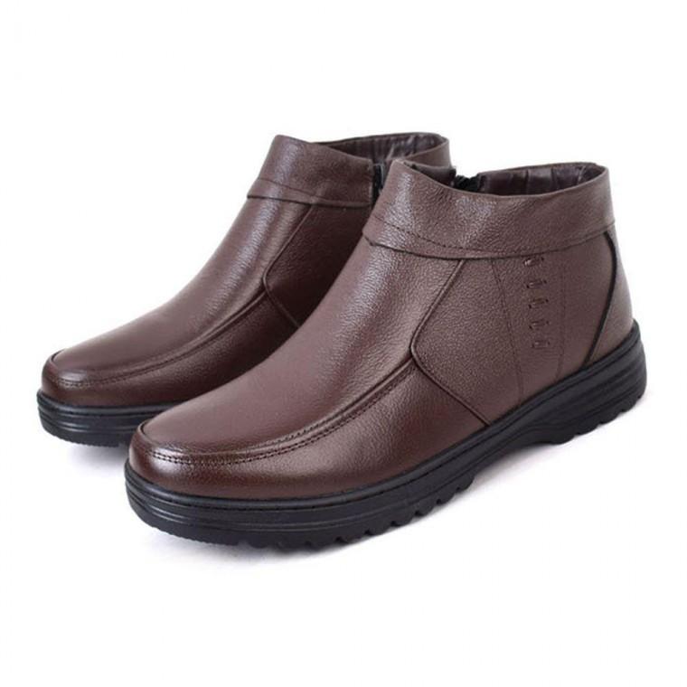 EA 겨울방한화 남성 정장 스타일 옆지퍼 털 부츠