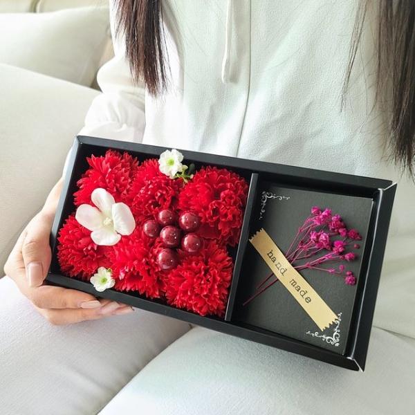 반전 카네이션용돈박스 레드 어버이날 용돈케이크