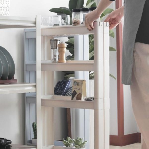 12.5cm 초슬림 틈새정리 바퀴형 선반 트롤리 3단 4단