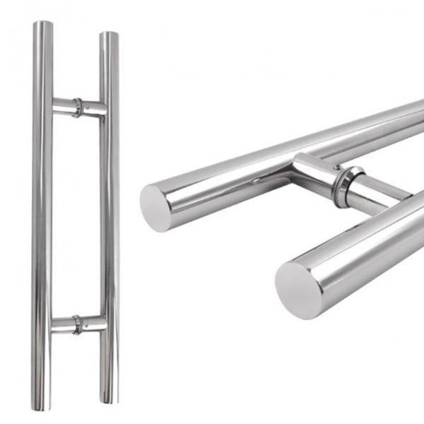 강화도어 손잡이 스텐 일자 340P CB 크롬