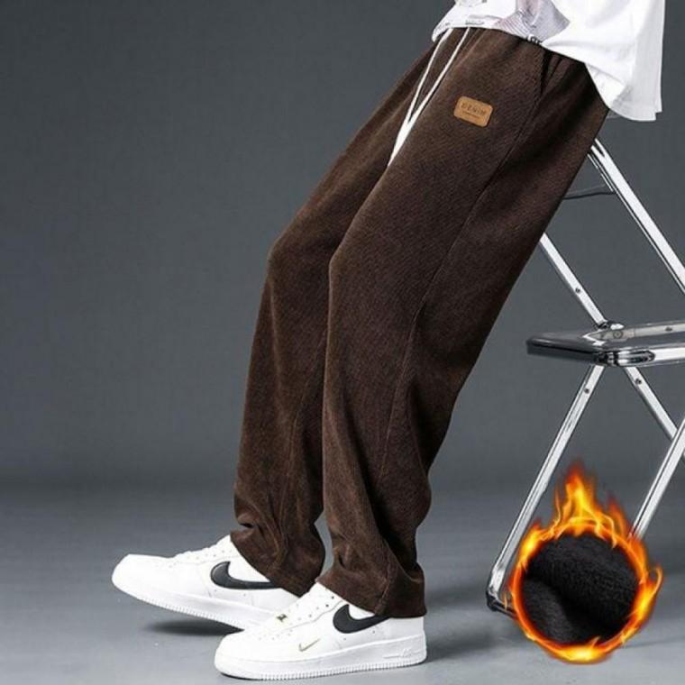 남녀공용 코듀로이 와이드 조거팬츠 스트릿 겨울바지