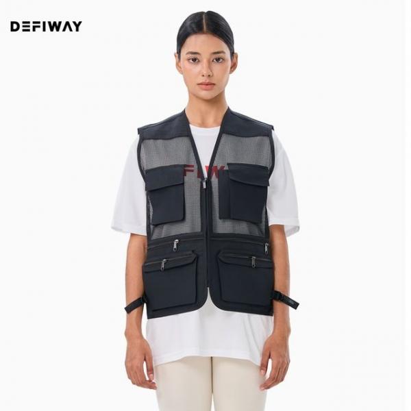 남녀공용 타스란 원단 망사 조끼