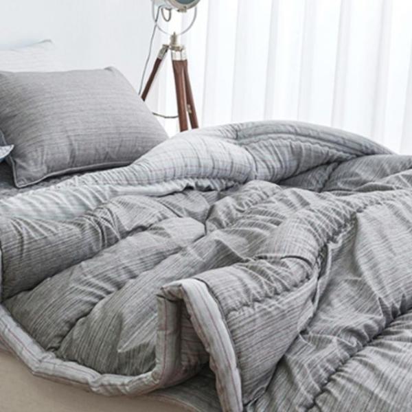 모던한 사계절 차렵 이불 베개커버 슈퍼싱글 그레이