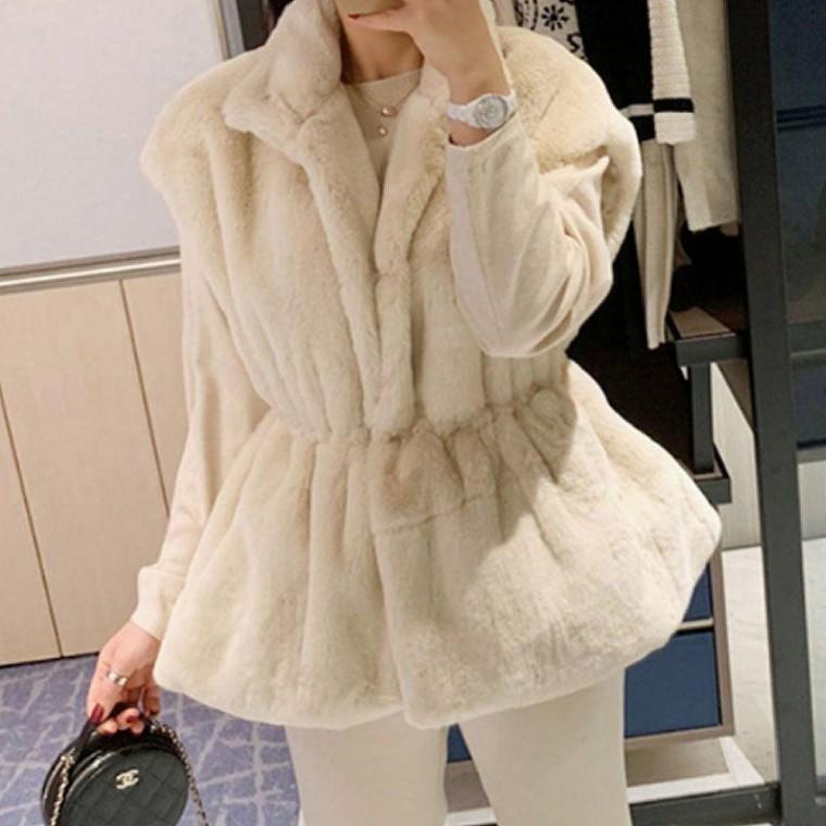 여자 겨울 데일리 털베스트 방한 자켓 조끼