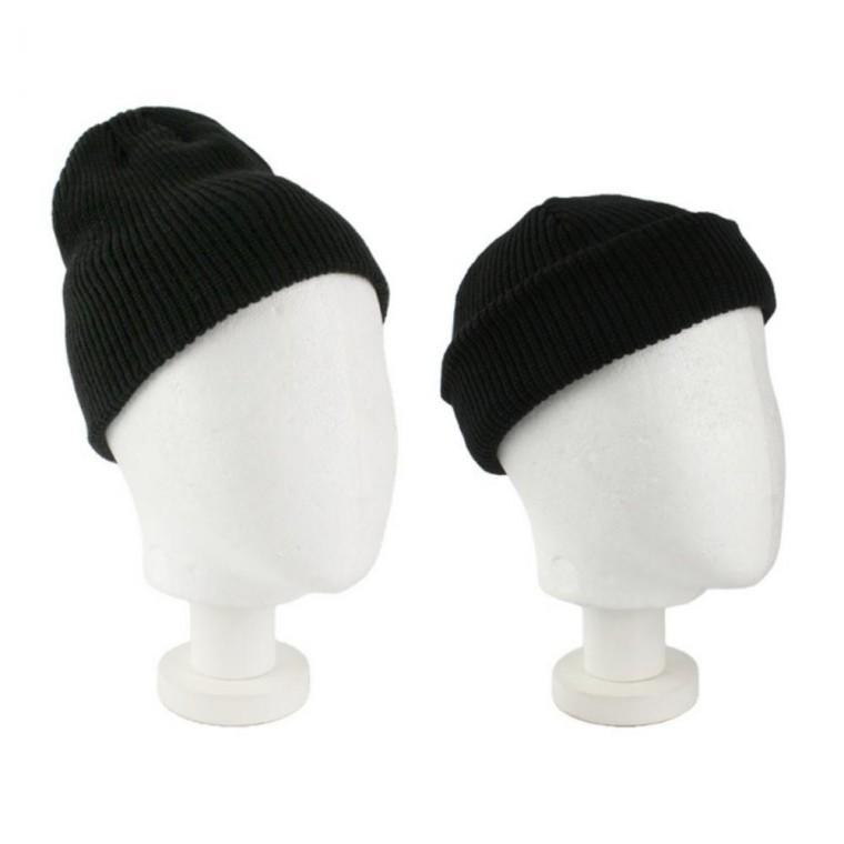 니트 모자 와치캡 숏비니 겨울 데일리 블랙
