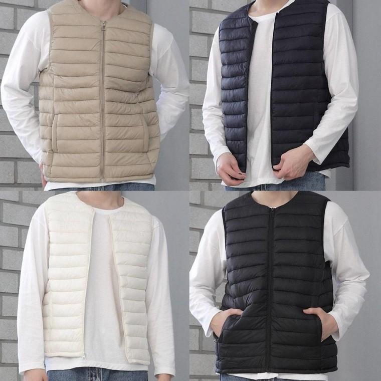 남녀공용 겨울 방한 경량 중량 베스트 커플 패딩 조끼