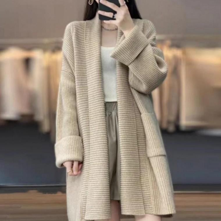 여성 가을 겨울 루즈핏 스웨터 오버핏 니트 롱 가디건