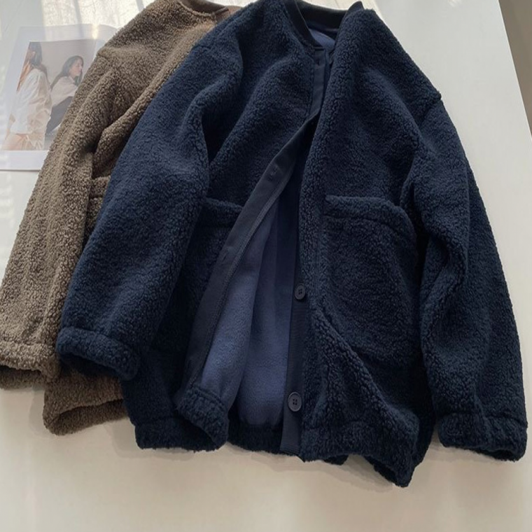 아우터 여성 자켓 포켓 후리스 겨울 오버핏 뽀글이