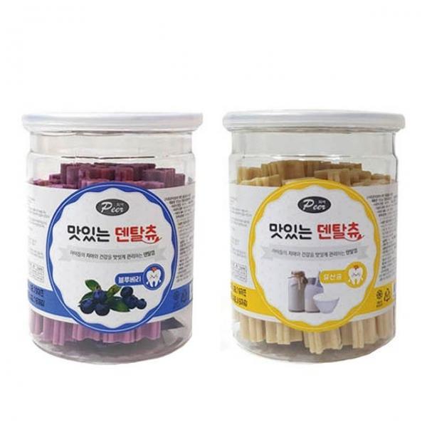 맛있는 덴탈츄 블루베리 유산균 2종 강아지 덴탈껌
