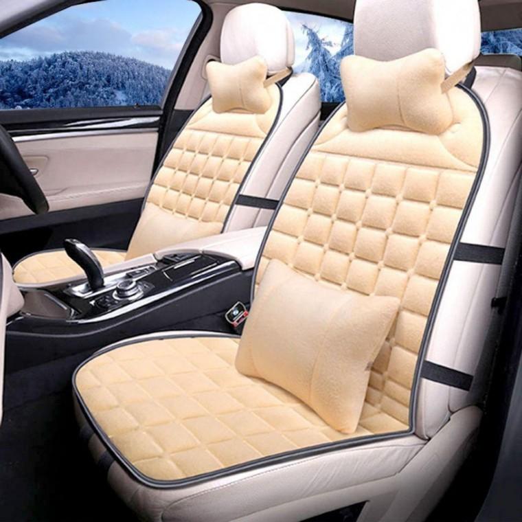 겨울 차량방석 리빙 시트커버 극세사 보온 카시트 운전석