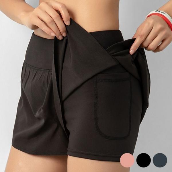 와이드 밴딩 히든 포켓 반바지