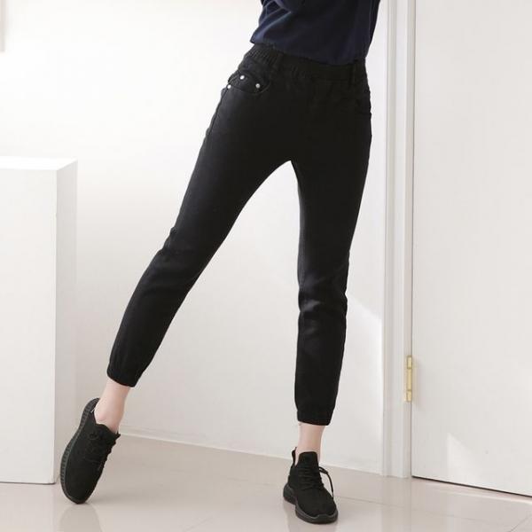 렐라 스판 밴딩 조거 면 팬츠