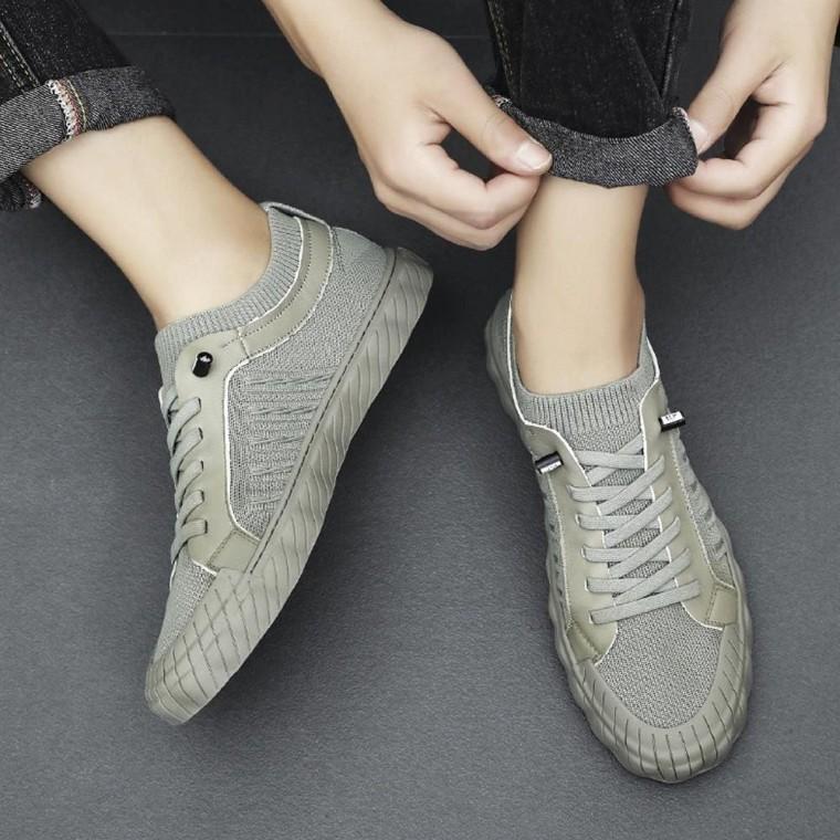 세미드 남성 니트 스니커즈 DS0243 겨울 남성 공식 슬립온 구두 여자 패션 패딩 스니커즈 슬립온 정가 운동