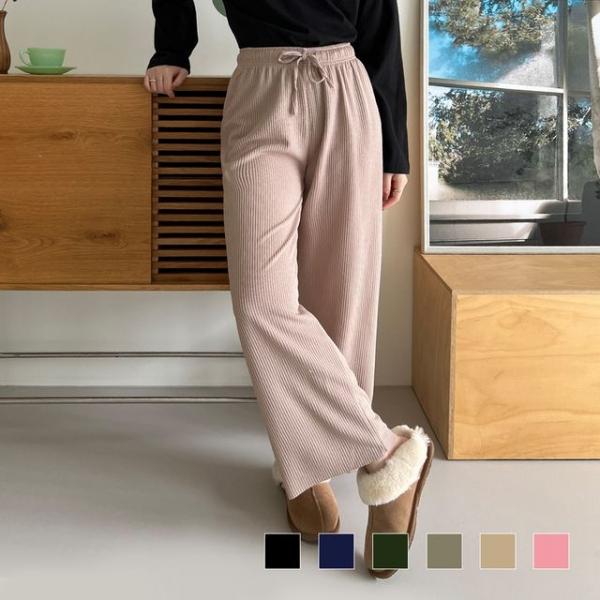 비네치 잔골지 주름 통바지