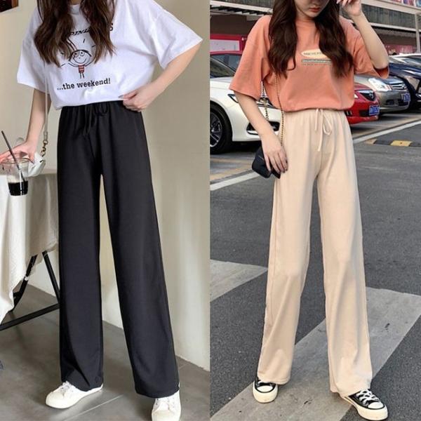 하이웨이스트 와이드 바지