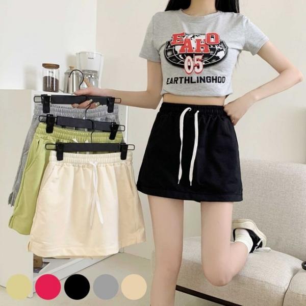 캐쥬얼 허리밴딩 패션 치마 바지