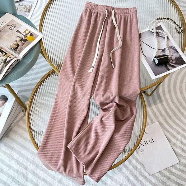 캐시미어 스트레이트 밴딩 팬츠