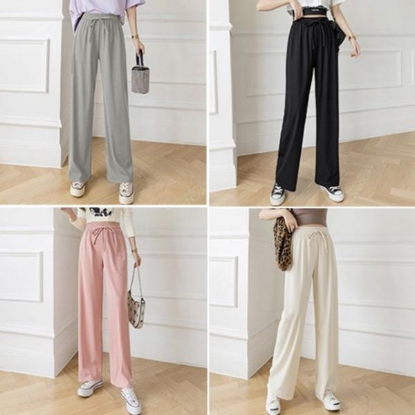 와이드핏 골지 일자바지