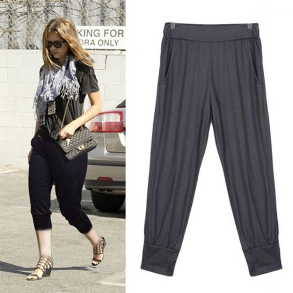 기본 심플 TR 8부 배기팬츠