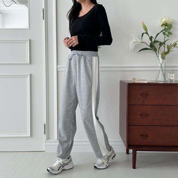 엘브 쮸리 옆라인 와이드 팬츠