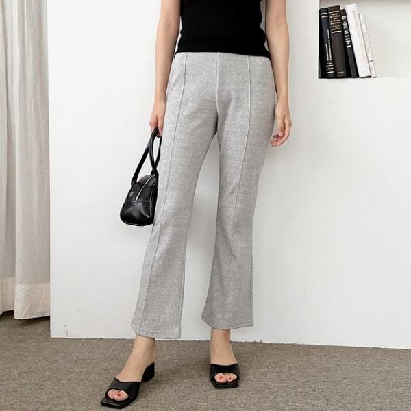 시닐 무지 핀탁 부츠컷 팬츠