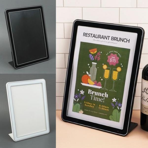 A4 슬라이딩 프레임 L자 쇼케이스 POP꽂이 홍보게시판