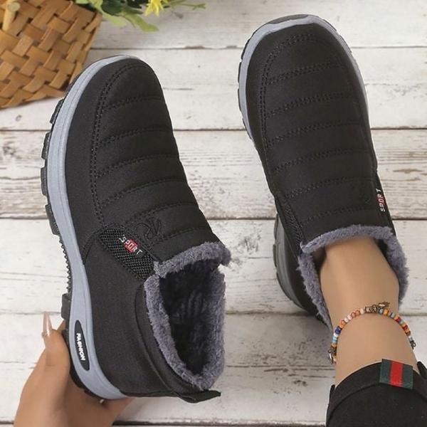 남녀공용 패딩운동화 털신발 기모 안감 옆밴딩 겨울 신발 2색