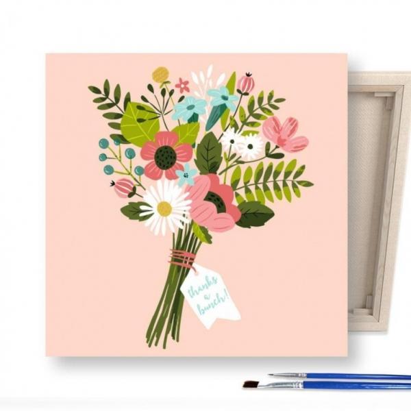DIY 페인팅 미니 꽃다발 25x25