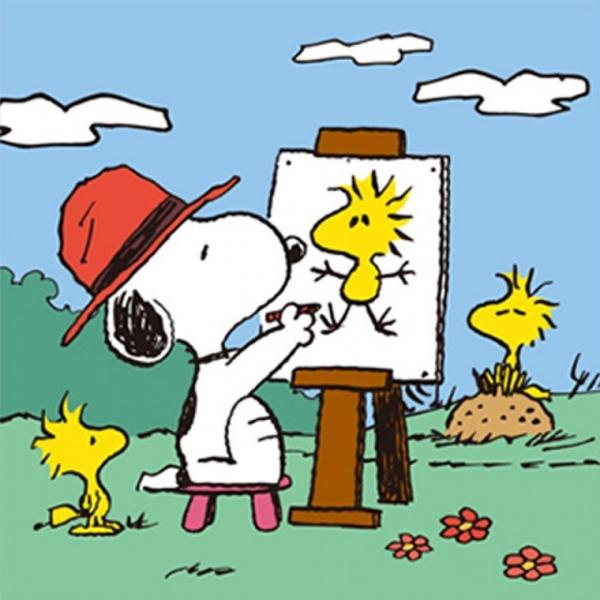 DIY 그리기 페인팅 피너츠 스누피 화가 25X25