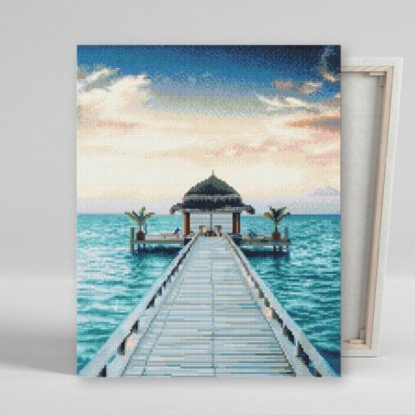DIY 보석십자수 해변의 휴식 40x50
