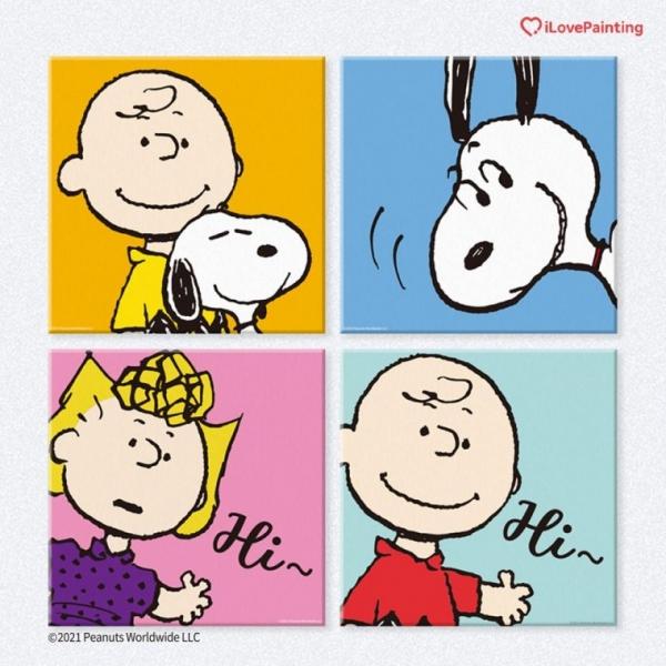 DIY 페인팅 피너츠 캠프 스누피 20x20