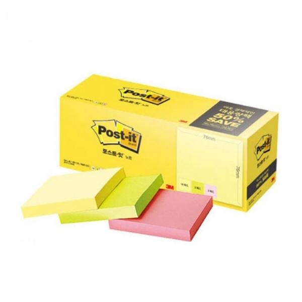 3M  노트 대용량팩 654-20A (76mmx76mm)
