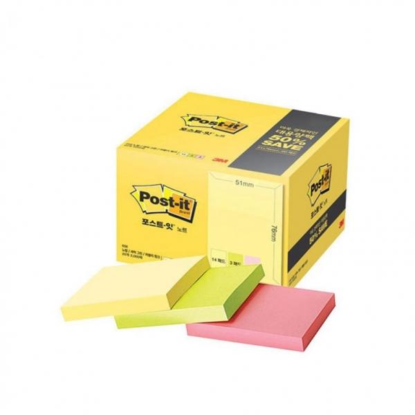 3M  노트 대용량팩 656-20A (51mmx76mm)