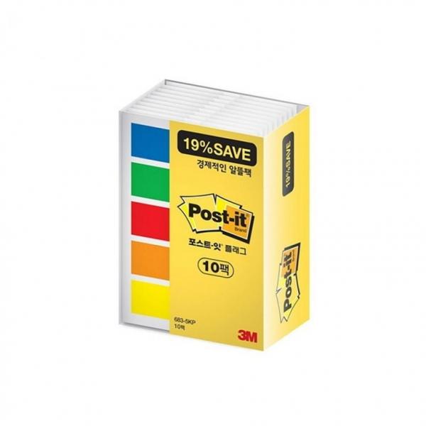 3M  5색 분류용 플래그 알뜰팩 683-5KP-10