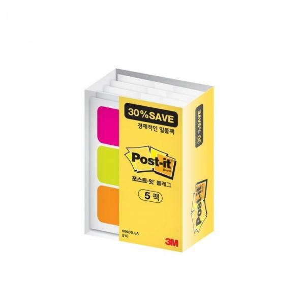 3M 점착 메모지  플래그 알뜰팩 686SS-5A